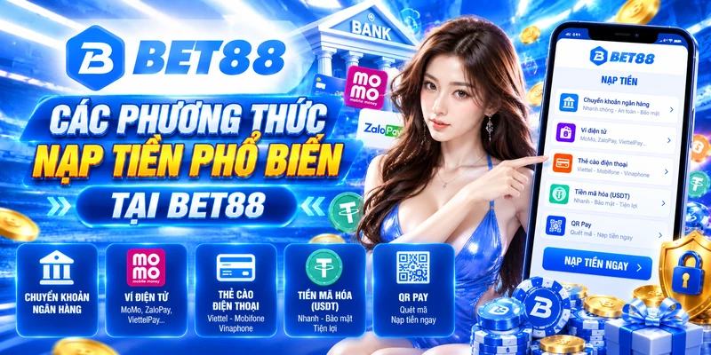 Các Phương Thức Nạp Tiền Phổ Biến Tại BET88